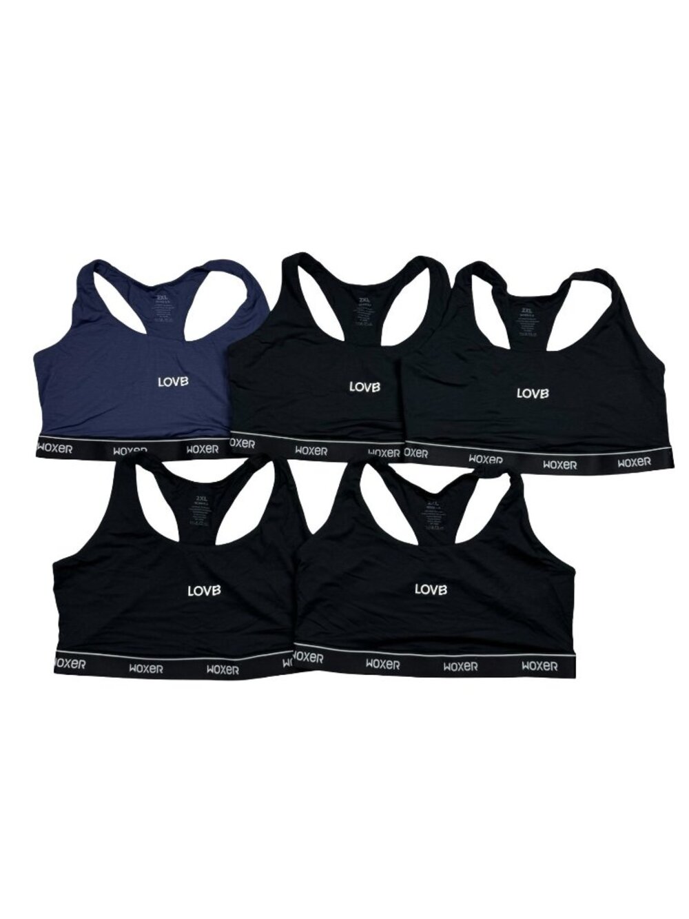 NEW Woxer  Modal Boss 2.0 Womens Sports Bra Activewear Top • 2XL • Lot of 5